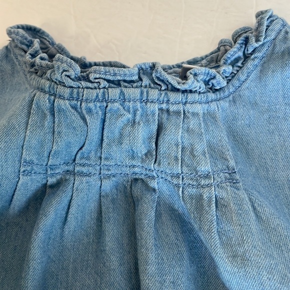 Old Navy Jean ruffle sleeve tank shirt women’s size Small - Picture 7 of 12